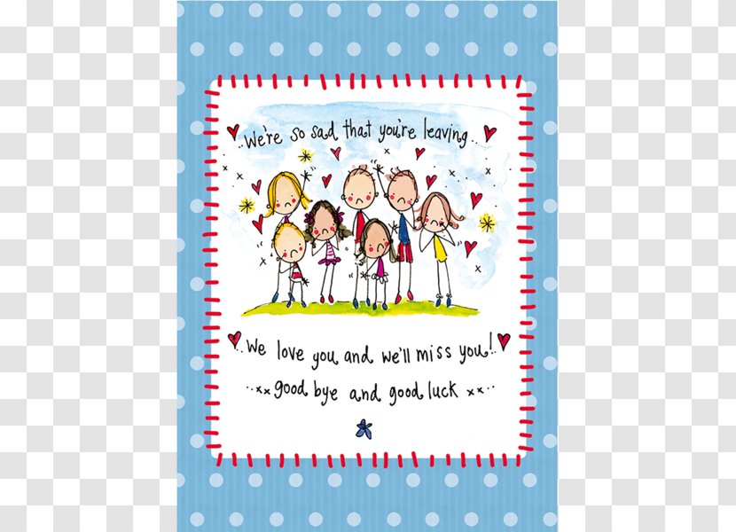 Jucy Lucy Greeting & Note Cards Juicy Designs Ltd Happiness Wish - I Will Miss You Transparent PNG