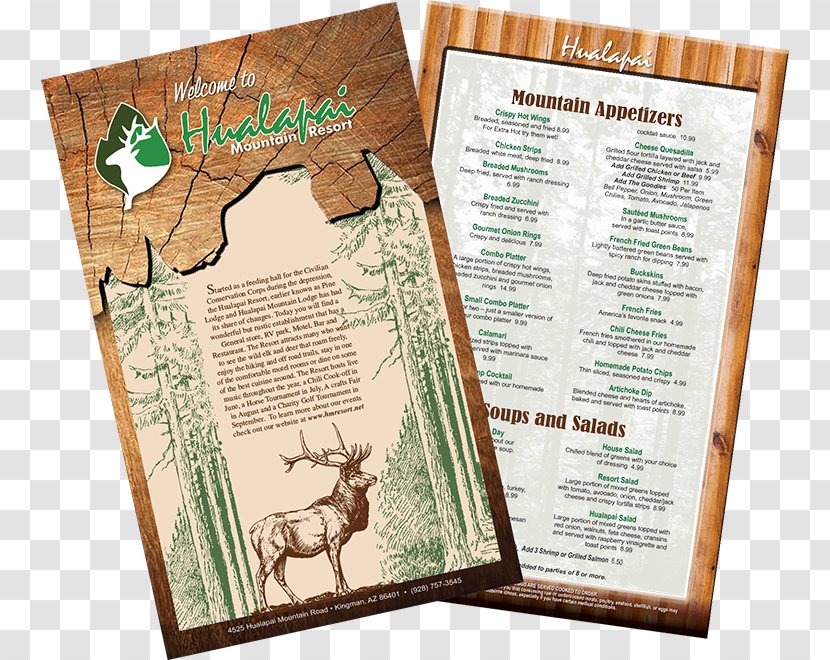 Hualapai Mountain Resort Menu Restaurant Food - Accommodation - Make A Menú Transparent PNG