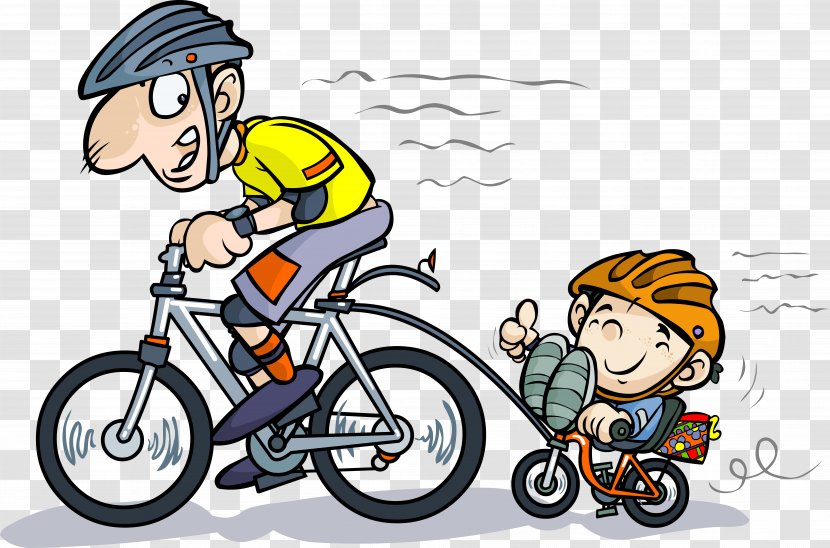 Bicycle Cycling Cartoon Clip Art - Woman - Parents Transparent PNG