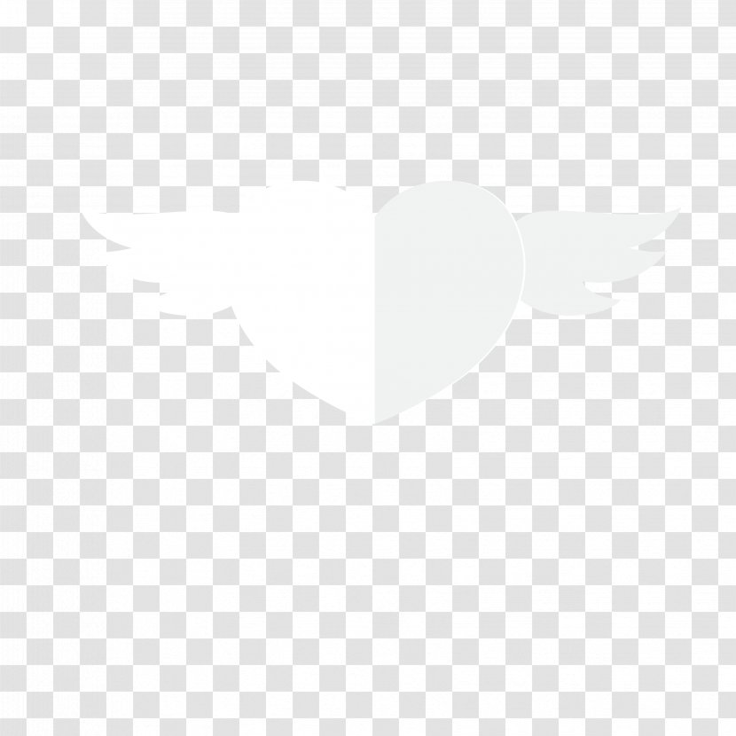 White Logo Brand Font - Text - Heart With Wings Transparent PNG