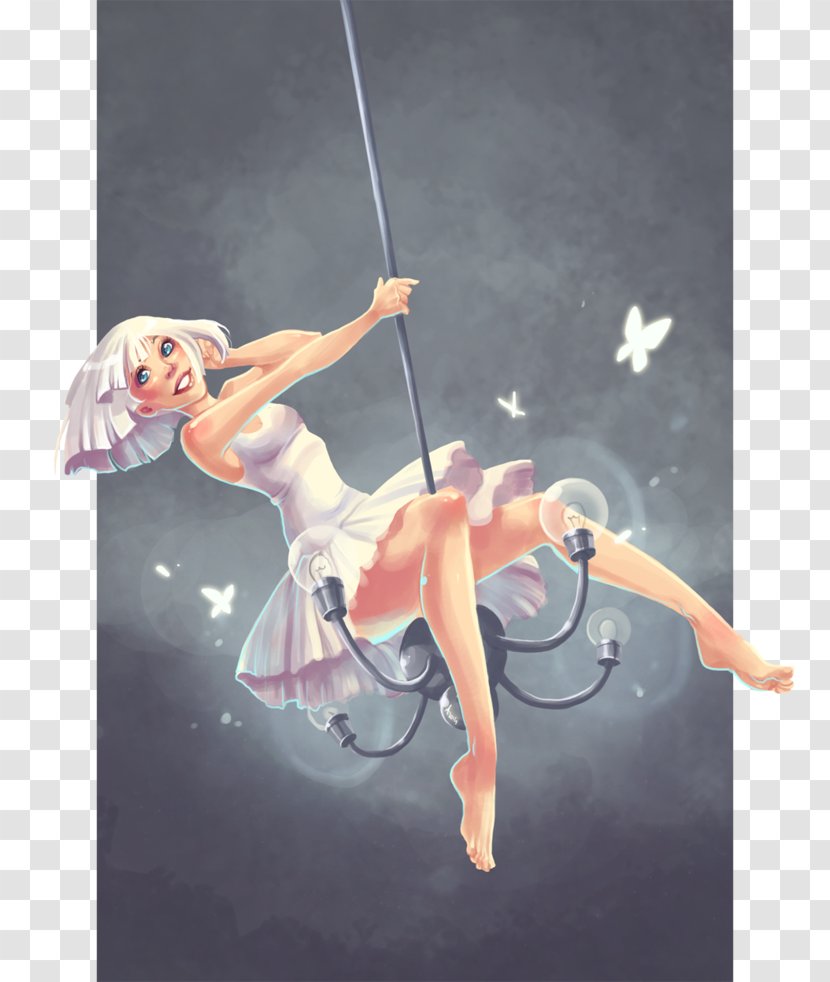 Chandelier Fan Art Female Drawing - Flower - Maddie Ziegler Transparent PNG