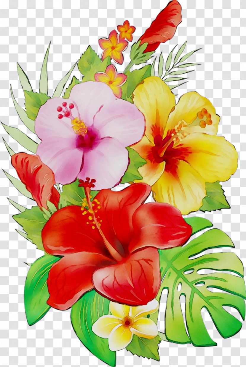 Rosemallows Floral Design Cut Flowers Flower Bouquet - Artificial Transparent PNG