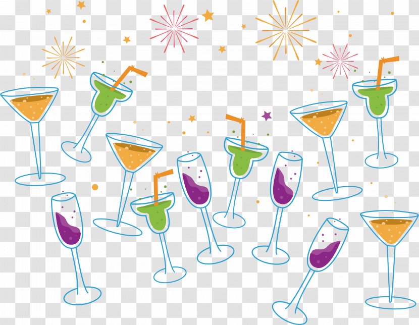 Party Festival New Year Clip Art - A Toast To The Transparent PNG