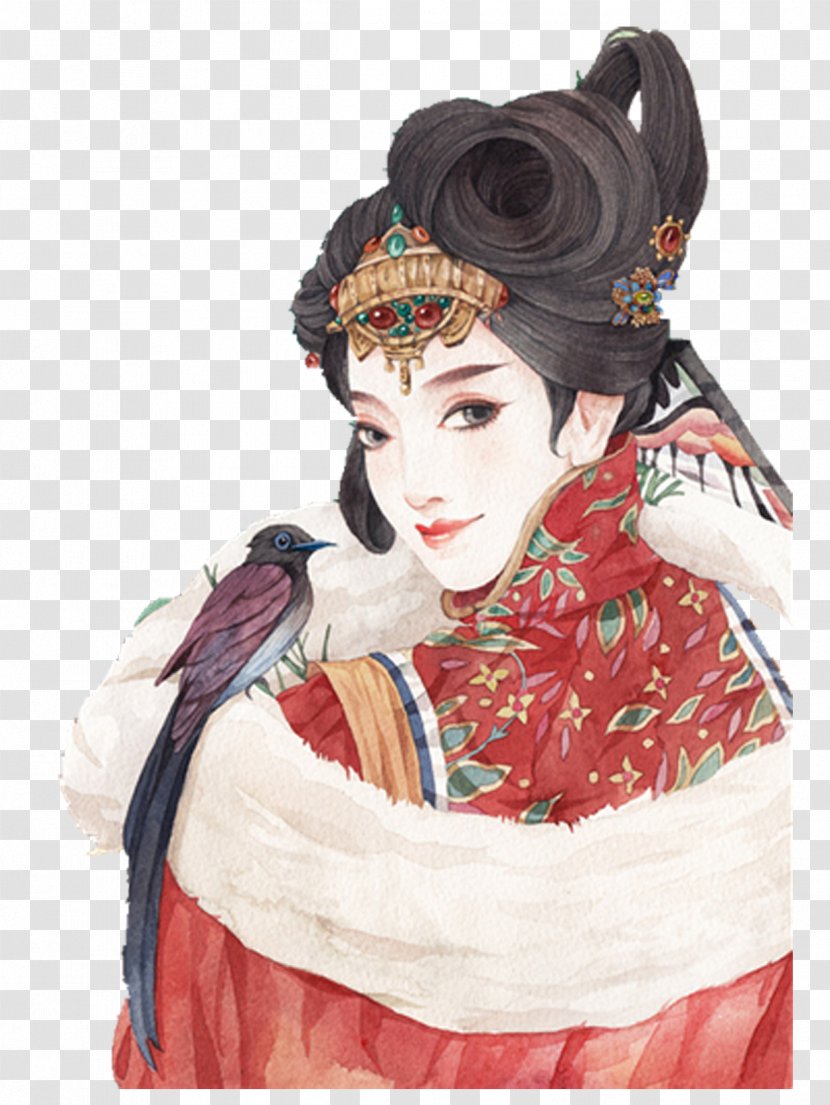 Watercolor Painting Art Chinese Illustration - China Wind People Transparent PNG