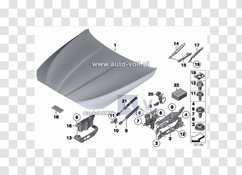 BMW 5 Series (F10) Car Hood - Hardware - Bmw Transparent PNG