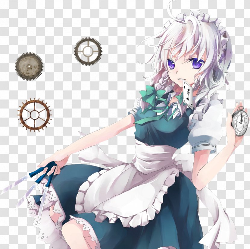 The Embodiment Of Scarlet Devil Sakuya Izayoi Double Dealing Character List Touhou Project Characters Female - Flower - Blue Eyes Transparent PNG