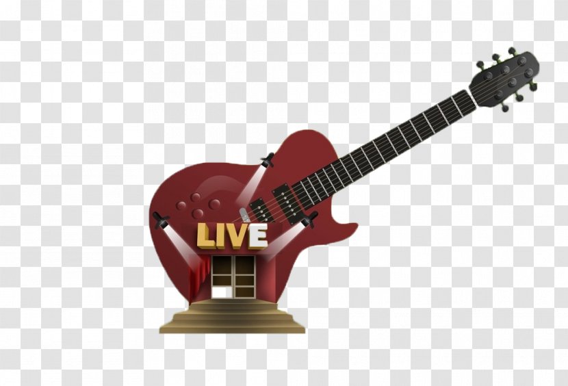 Guitar Amplifier Electric Ibanez Bass - Frame - Building Cartoon Background Material Transparent PNG