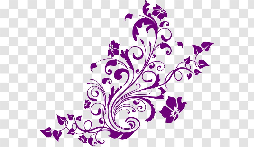 Clip Art Floral Design Vector Graphics - Violet Transparent PNG