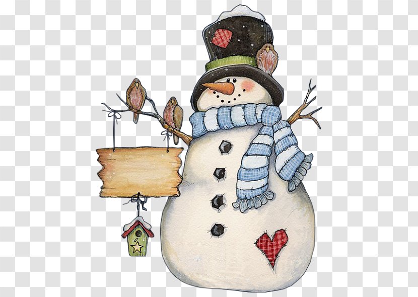 Christmas Card Snowman Clip Art - Watercolor Country Transparent PNG