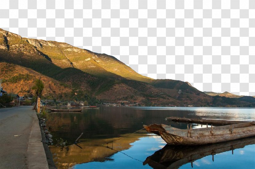 Lugu Lake Loch Fjord - Coast - River Autumn Charming Scenery Transparent PNG