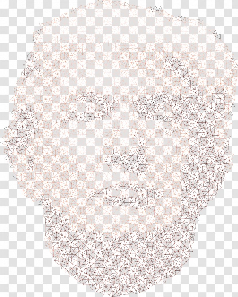 Low Poly Wire-frame Model Face - Forehead Transparent PNG