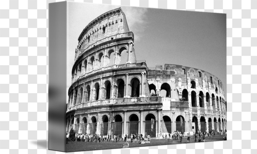 Colosseum Black And White Ancient Rome Ostia Antica Roman Architecture Transparent PNG