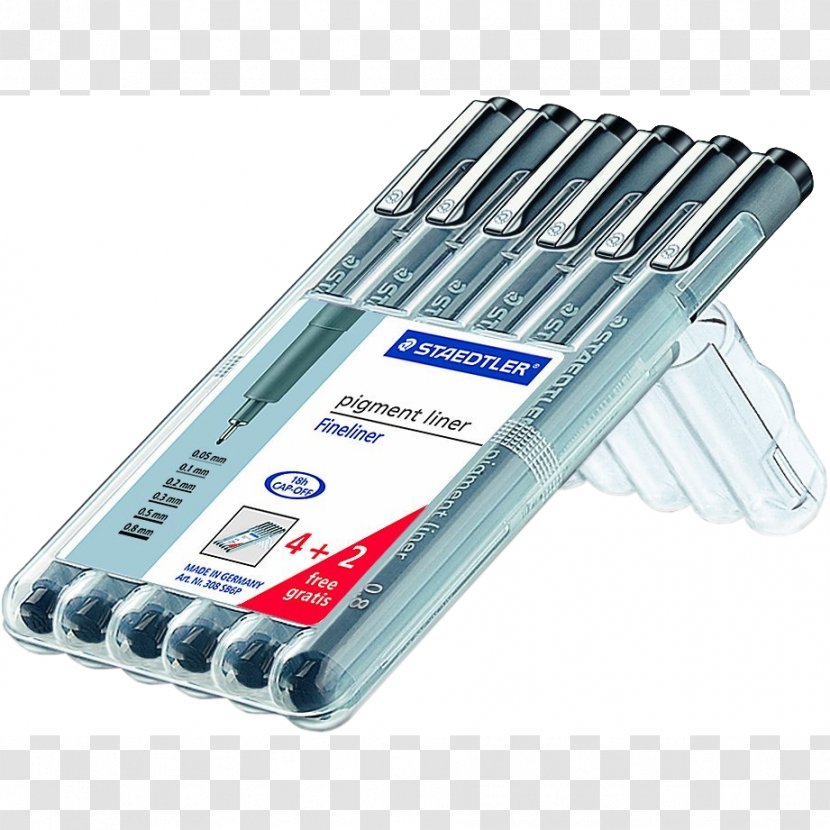 Staedtler 308 Pigment Fineliner Marker Pen Technical - Tool Accessory Transparent PNG