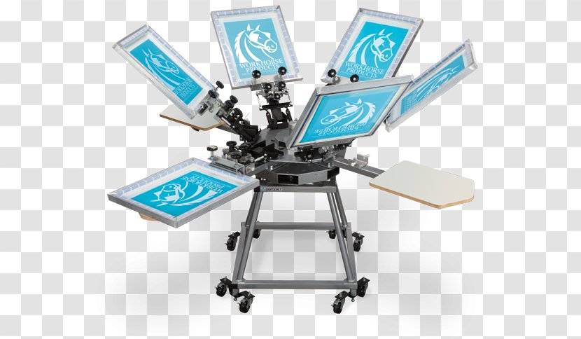 Screen Printing T-shirt Textile Press Machine - Smooth Bench Transparent PNG