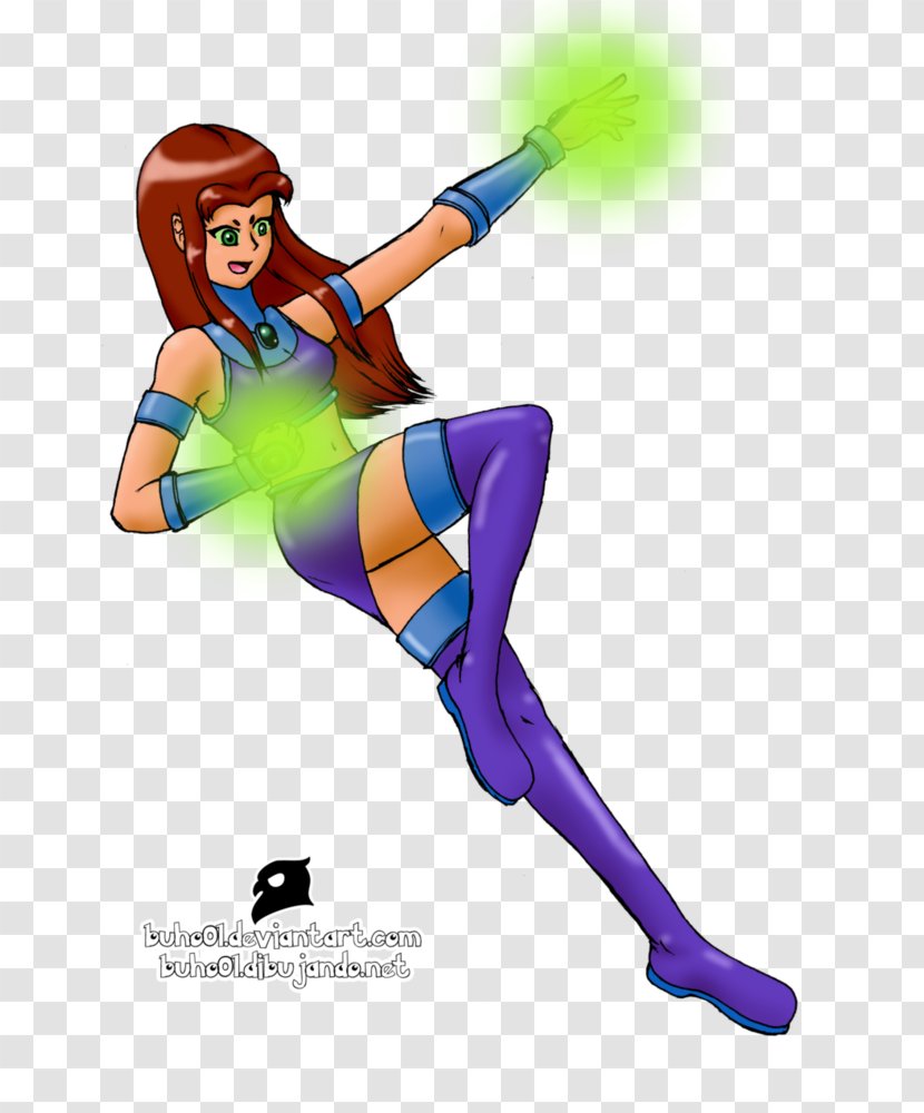 Starfire Robin Drawing Teen Titans - Cartoon Transparent PNG