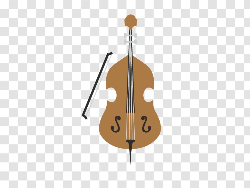 Bass Violin Violone Viola Cello - Drawing - Cartoon Brown Transparent PNG