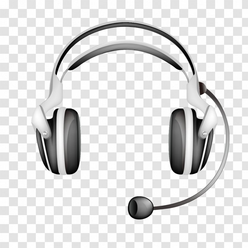 Headphones Download Headset - Audio - Black Model Transparent PNG