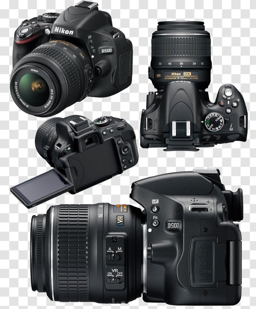 Nikon D3100 Digital SLR Single-lens Reflex Camera - D5100 Transparent PNG