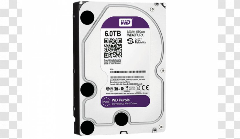 Hard Drives Serial ATA WD Purple SATA HDD Disk Storage Western Digital - Drive - Computer Transparent PNG
