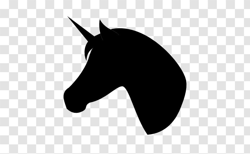 Unicorn - Snout - Logo Blackandwhite Transparent PNG
