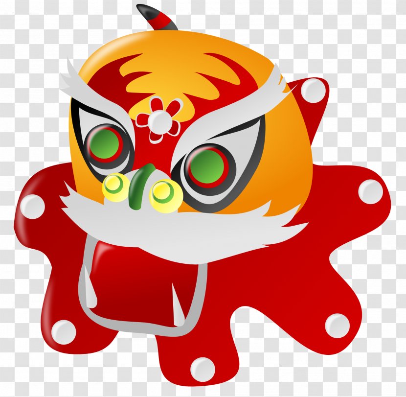 Chinese New Year Lion Dance Clip Art - Transparent Background Transparent PNG