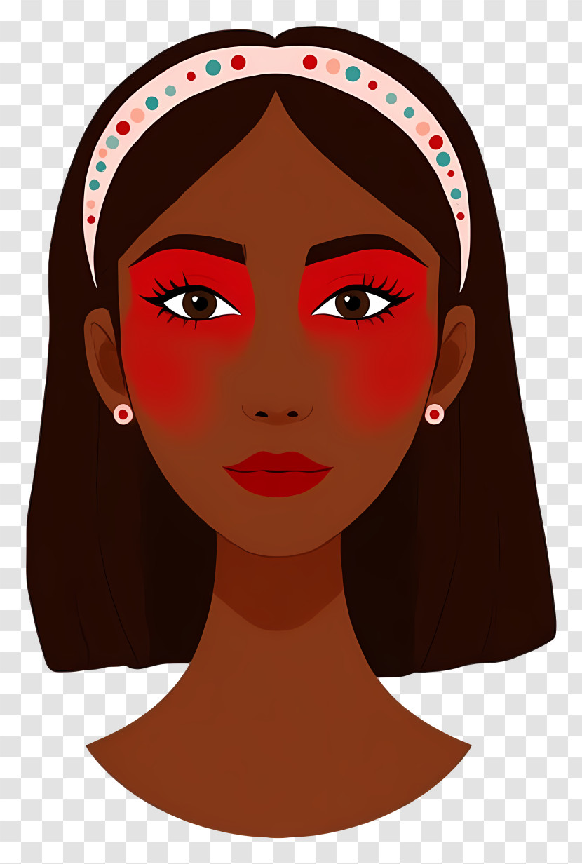 Woman Face - Woman With Decorative Headband Transparent PNG
