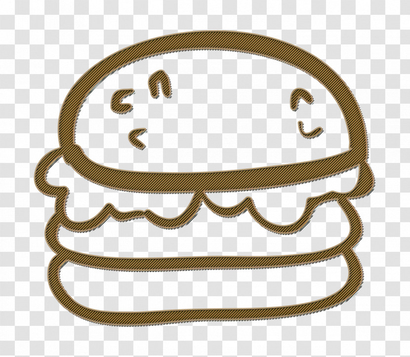 Burger Icon Hand Drawn Burger Icon Food Icon Transparent PNG