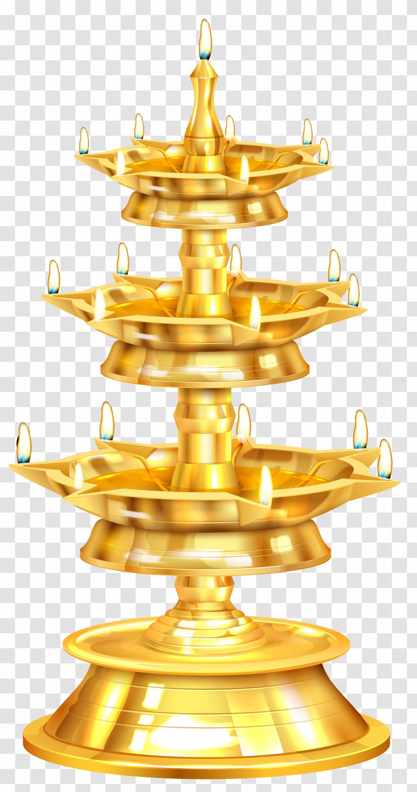 Diwali Clip Art - Brass - Happy Candlestick Free Image Transparent PNG