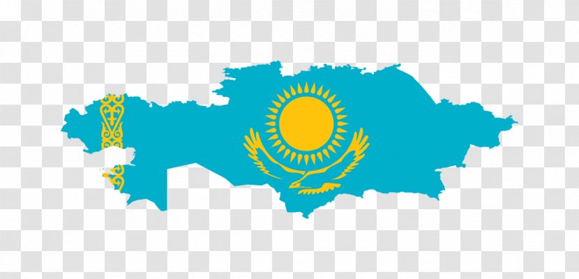 Flag Of Kazakhstan Gagauzia Temir Zholy - Text Transparent PNG