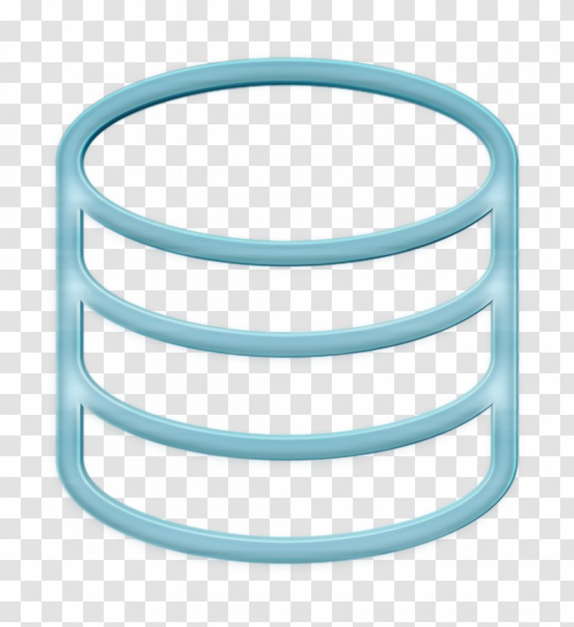 Database Icon Streamline - Aqua Turquoise Transparent PNG