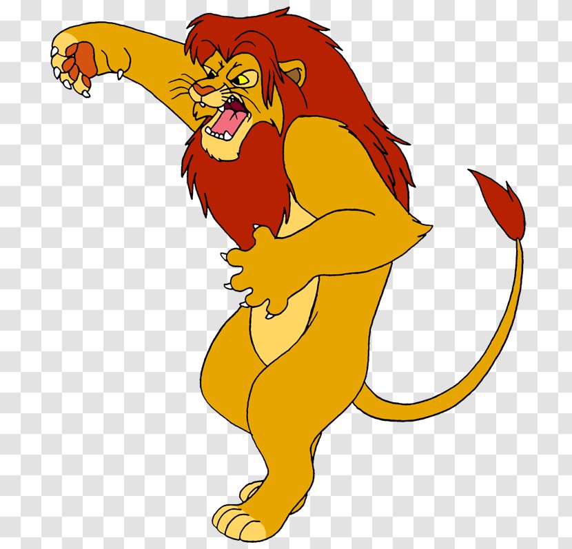 Lion Simba Scar Mufasa Clip Art - Pictures Of Cartoons Fighting Transparent PNG