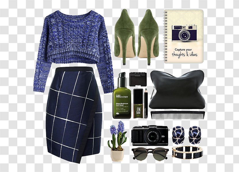 Tartan Fashion Skirt Office Lady Woman - Tree - Women's With Winter Transparent PNG