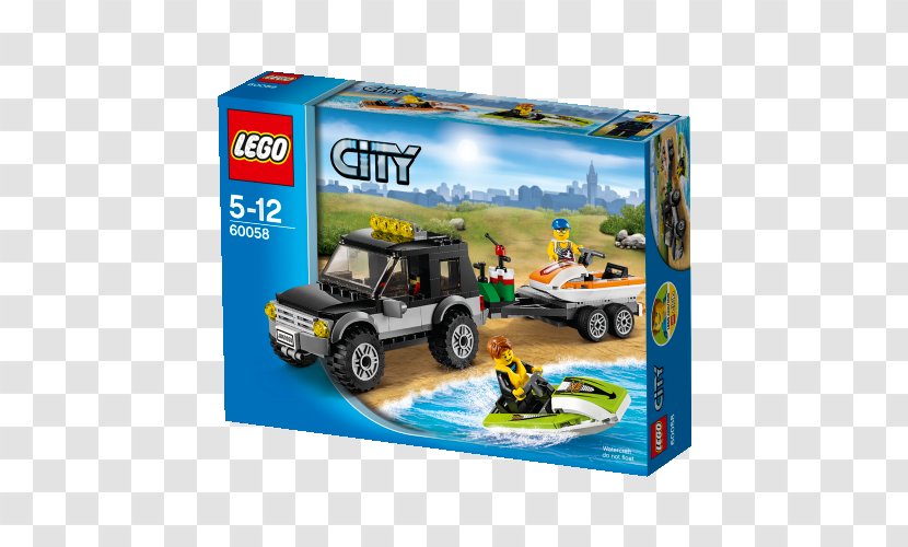 LEGO 60058 SUV With Watercraft Toy Block Model Car Motor Vehicle - Play - Polygon City Flyer Transparent PNG
