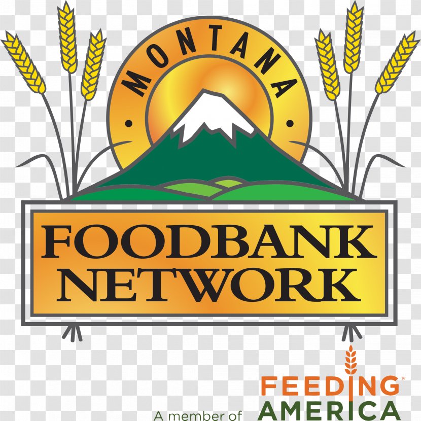 Montana Static Cling Feeding America Food Bank Clip Art - Text - Network Transparent PNG