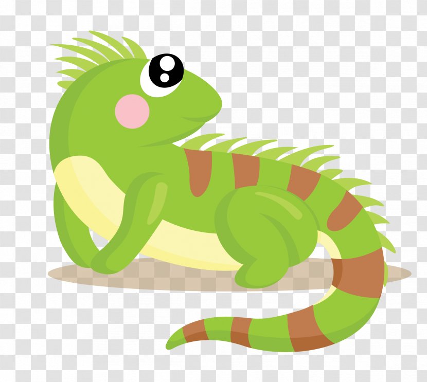 Lizard Letter Alphabet - Green - Vector Cartoon Chameleon Material Transparent PNG
