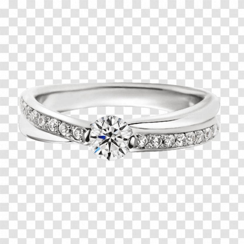 Wedding Ring Jewellery Platinum Engagement - Gold Transparent PNG