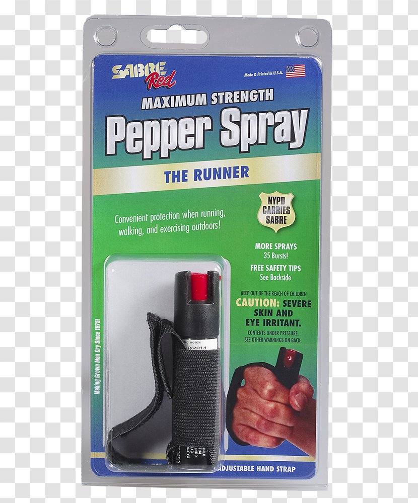 Pepper Spray Sabre Self-defense Tear Gas Police Transparent PNG