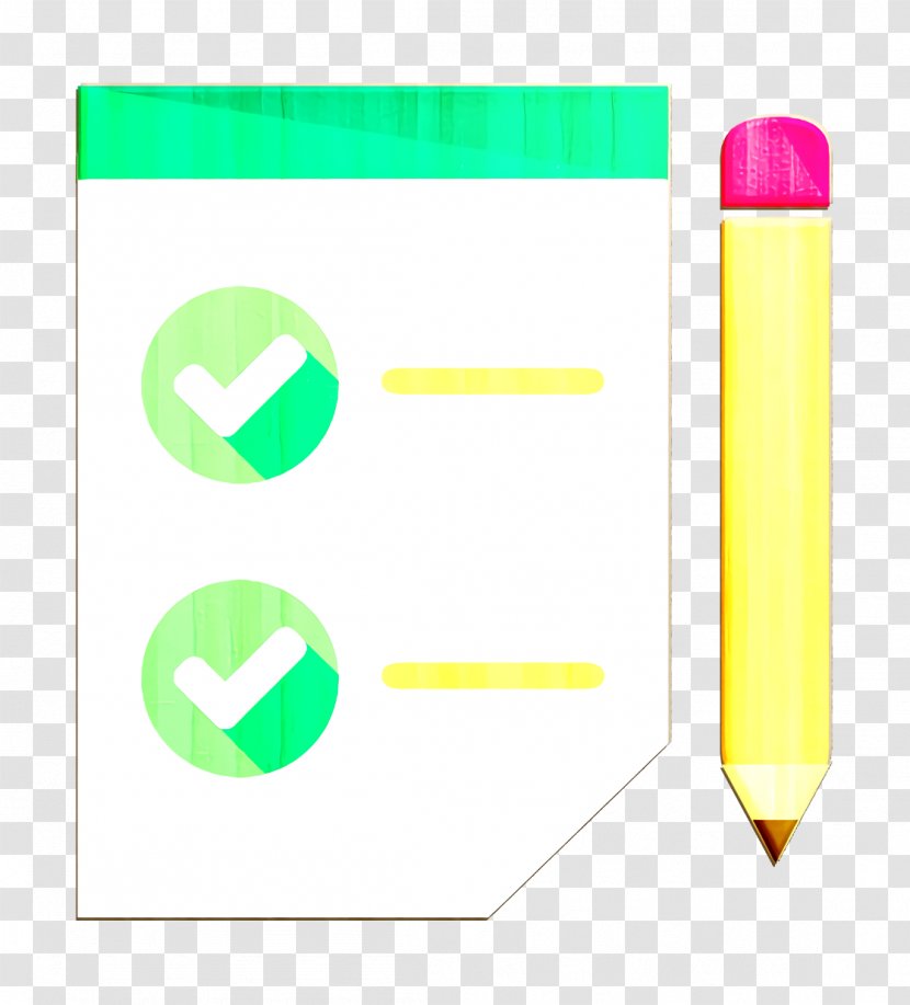 Checklist Icon Business - Green - Logo Yellow Transparent PNG