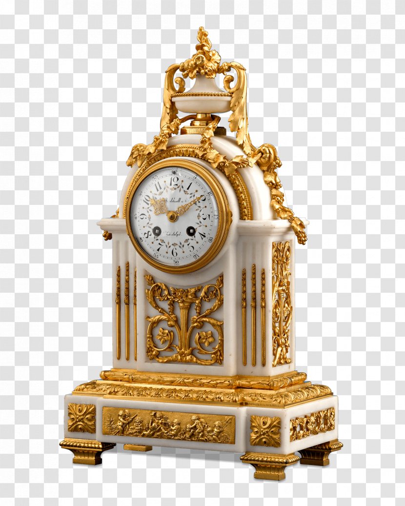 Mantel Clock Fireplace Bracket Alarm Clocks - Brass - Antique American Transparent PNG