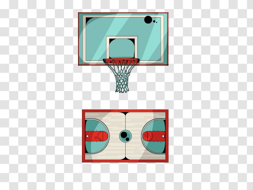 Basketball Court Backboard Sport - Tartan - Vector Box Transparent PNG