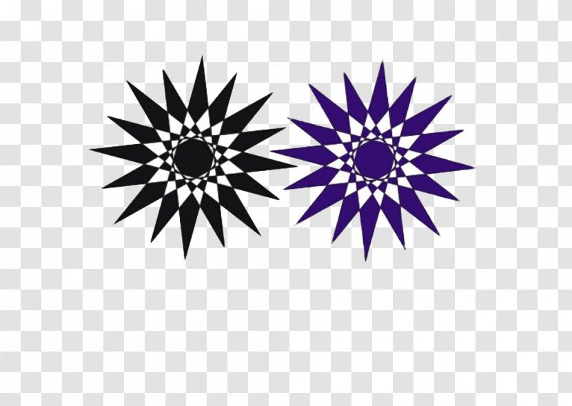 Flower Violet Computer Wallpaper - Blue-black Multi-pointed Star Transparent PNG