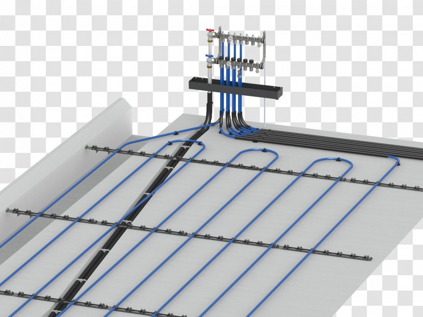 Underfloor Heating Concrete Slab Water - Fan Heater - Cement Floor Transparent PNG