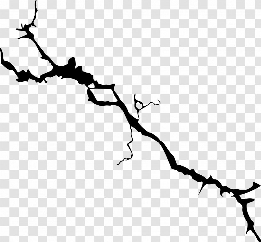 Branch Tree Clip Art - Yellow - Wall Crack Transparent PNG
