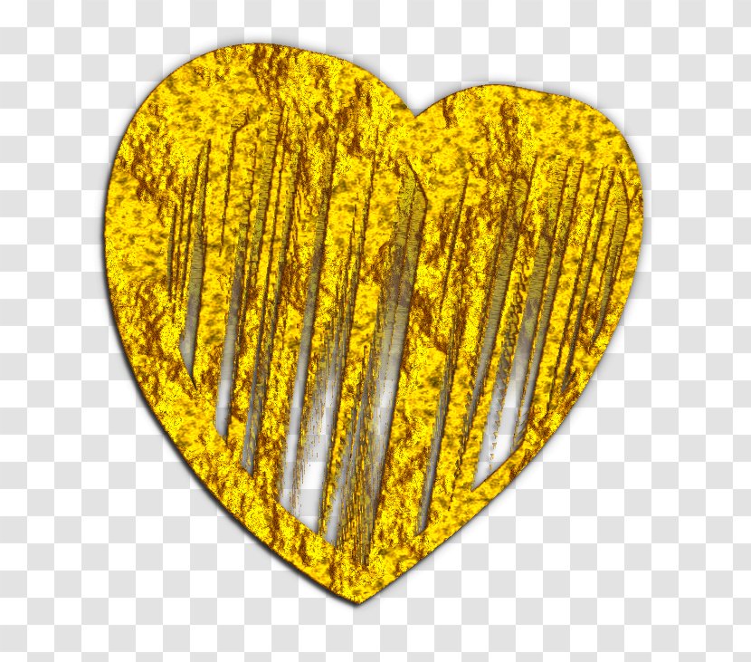 Gold Organism Heart - Metal - Aime Badge Transparent PNG