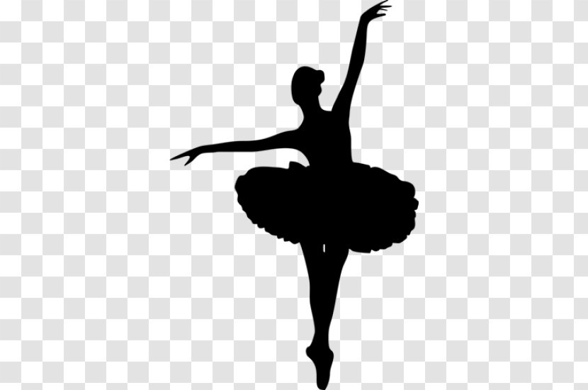 Silhouette Ballet Dancer Modern Dance - Black And White Transparent PNG