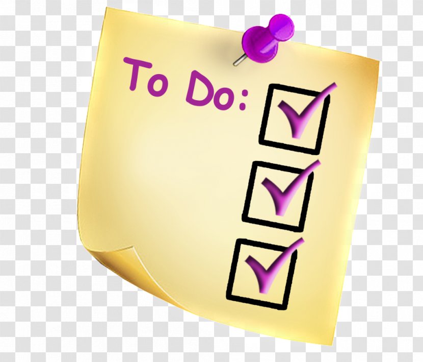 Action Item Post-it Note Organization Time Management - Purple - Postit Transparent PNG