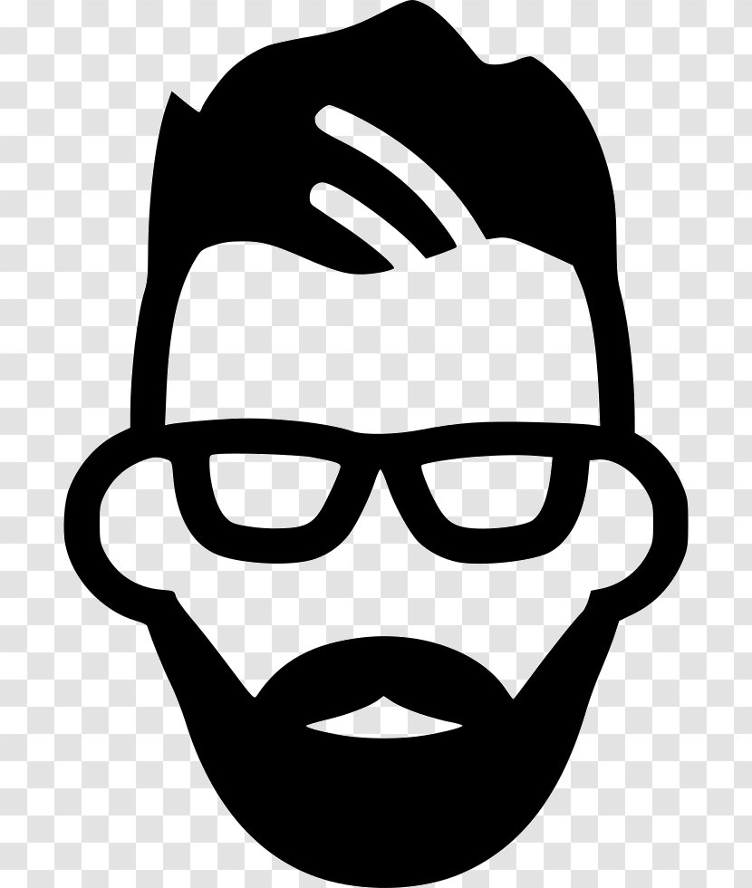 Hipster Avatar - Head - Monochrome Photography Transparent PNG