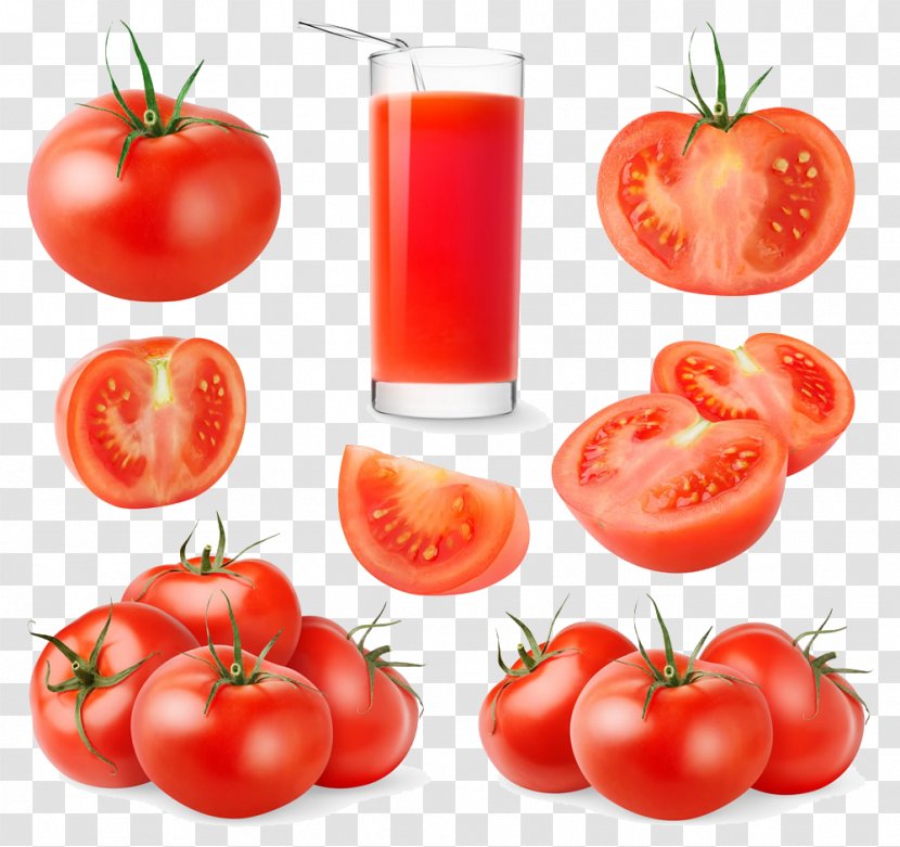 Tomato Juice Hamburger Cherry Vegetable - Potato And Genus Transparent PNG