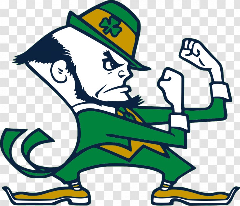 Notre Dame Fighting Irish Football Logo Leprechaun People Mascot - Art Transparent PNG
