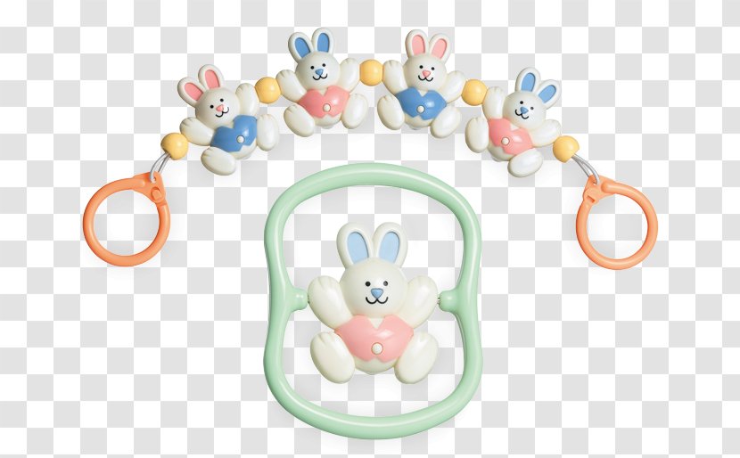 Rabbit Toy Infant Gift Rattle - Baby Shower Transparent PNG